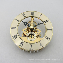 Metal Skeleton Movement Quartz Battery Fit-up Gold Roman Skeleton Clocks